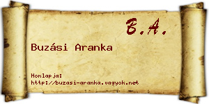 Buzási Aranka névjegykártya